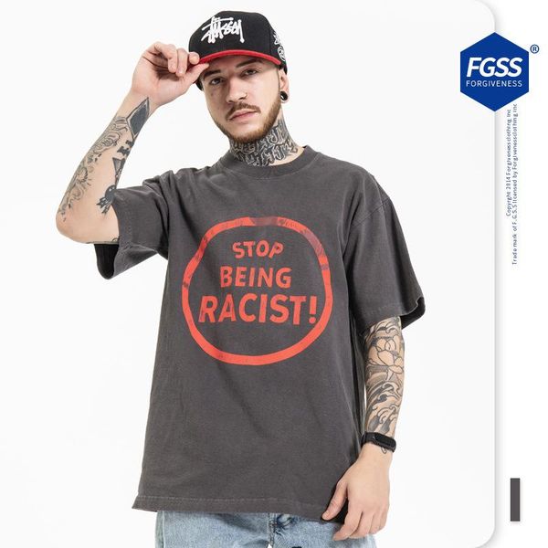 men's t-shirts summer 2021 high street letter printing wash dark gray short-sleeved t-shirt oversized t shirt men clothing, White;black
men's t-shirts summer 2021 high street letter printing wash dark gray short-sleeved t-shirt oversized t shirt men clothing, White;black