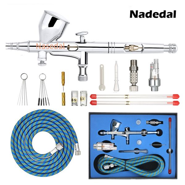 nasedal gravity dual-action mini 9cc airbrush paint nail spray gun makeup paint set face tattoo art diy tool 0.2mm/0.3mm/0.5mm
nasedal gravity dual-action mini 9cc airbrush paint nail spray gun makeup paint set face tattoo art diy tool 0.2mm/0.3mm/0.5mm