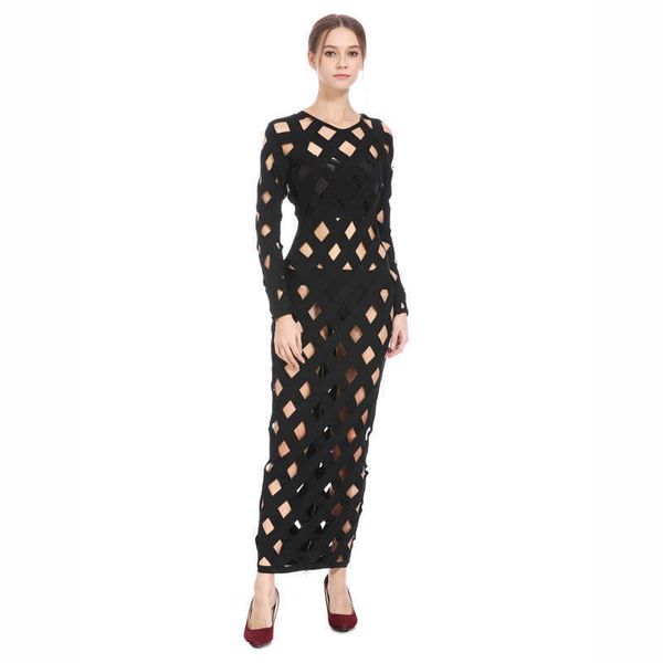 luxury casual dresses hollowed out sleeve long night club banquet auto show slim bandage drs, Black;gray
luxury casual dresses hollowed out sleeve long night club banquet auto show slim bandage drs, Black;gray