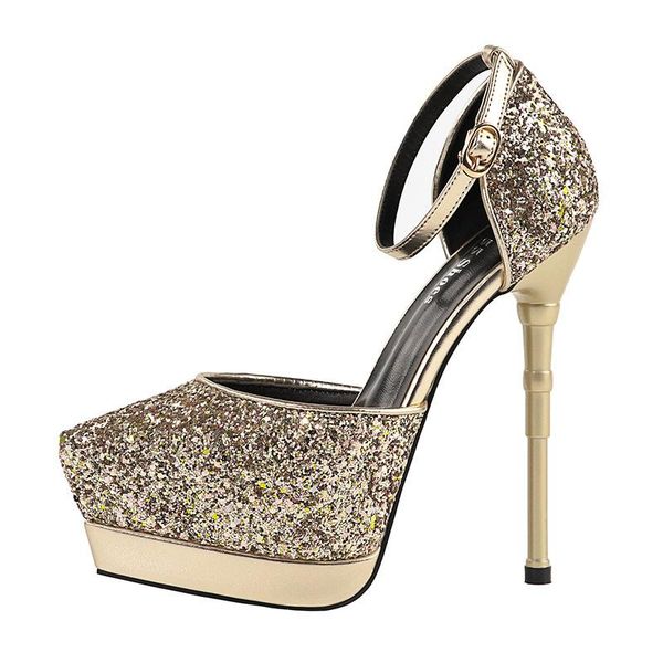 women's fashion pointed high-heeled sandals waterproof platform increased female stiletto sequins summer wom, Black
women's fashion pointed high-heeled sandals waterproof platform increased female stiletto sequins summer wom, Black