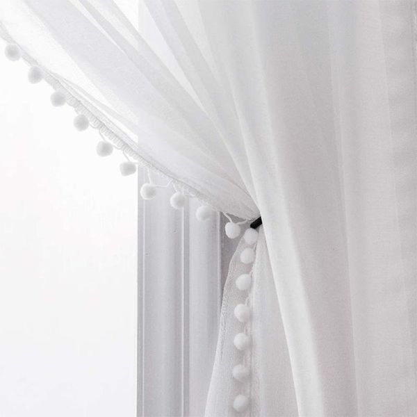 curtain & drapes linen look pom tasseled white curtains rod pocket voile semi-sheer light filter for bedroom living room drape tj6425
curtain & drapes linen look pom tasseled white curtains rod pocket voile semi-sheer light filter for bedroom living room drape tj6425