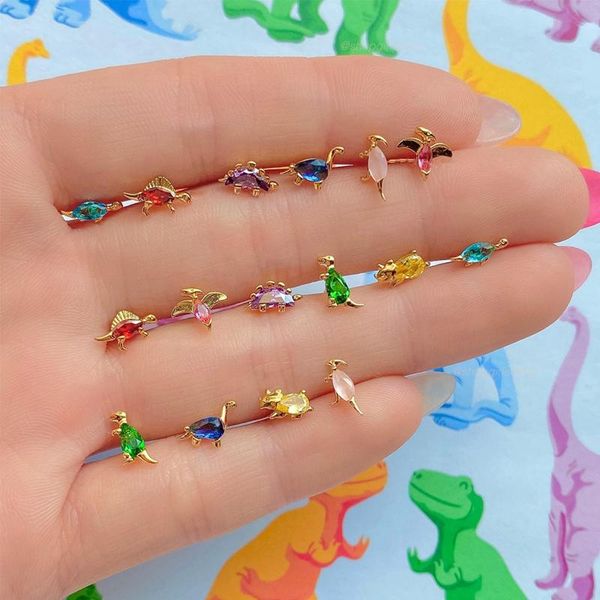 stud cute dinosaur earring for women 2021 trend zircon animal earing girl fashion jewelry brincos gifts cz, Golden;silver
stud cute dinosaur earring for women 2021 trend zircon animal earing girl fashion jewelry brincos gifts cz, Golden;silver
