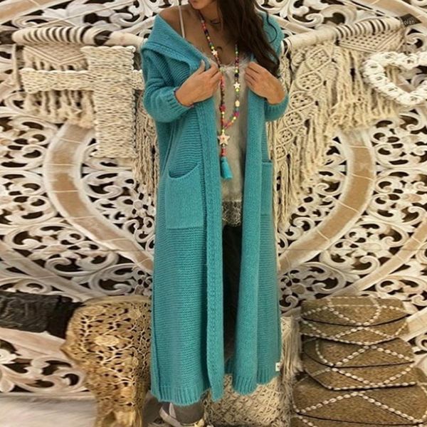women's knits & tees shujin long knitted cardigan sweaters 2021 fall women fashion double pockets hooded sweters femme mujer coat stre, White
women's knits & tees shujin long knitted cardigan sweaters 2021 fall women fashion double pockets hooded sweters femme mujer coat stre, White