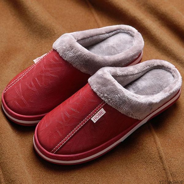 slippers women's winter home warm waterproof shoes fashion cotton slip-on anti-dirty leather, Black
slippers women's winter home warm waterproof shoes fashion cotton slip-on anti-dirty leather, Black