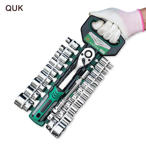 hand tools quk 1/4" 3/8" 1/2" socket wrench set universal screw nut driver adjustable ratchet handle heavy duty car repair to
hand tools quk 1/4" 3/8" 1/2" socket wrench set universal screw nut driver adjustable ratchet handle heavy duty car repair to