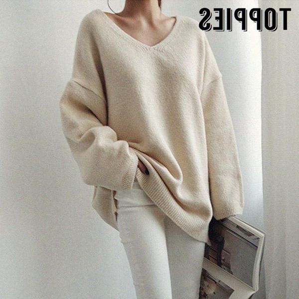 women's sweaters loose v 2021 neck oversize sweater lazy knitted long sleeve pullovers woman pink black jumpers korean style, White;black
women's sweaters loose v 2021 neck oversize sweater lazy knitted long sleeve pullovers woman pink black jumpers korean style, White;black