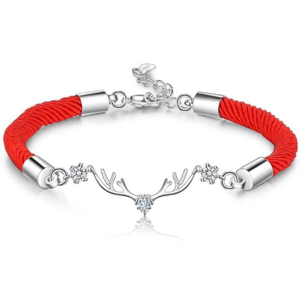 charm bracelets kofsac 925 sterling silver for women zircon elk antler red rope bangle girl jewelry anniversary gifts, Golden;silver
charm bracelets kofsac 925 sterling silver for women zircon elk antler red rope bangle girl jewelry anniversary gifts, Golden;silver