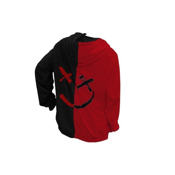 graffiti smiley face devil black white stitched sweater men and women hip hop bboy loose couple hoodie jacket fashion2021 
graffiti smiley face devil black white stitched sweater men and women hip hop bboy loose couple hoodie jacket fashion2021