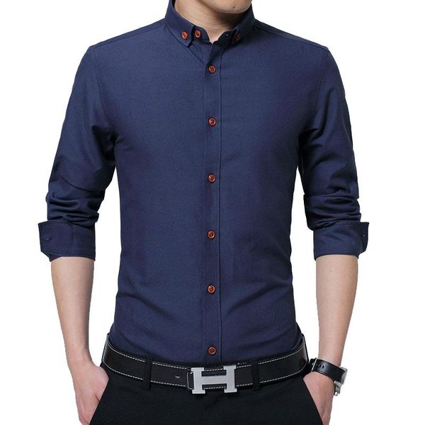 men's casual shirts browon 2021 autumn shirt long sleeve turn-down collar slim fit business oxford for man, White;black
men's casual shirts browon 2021 autumn shirt long sleeve turn-down collar slim fit business oxford for man, White;black