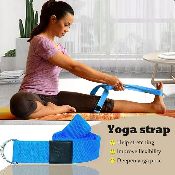 yoga stretch strap adjustable sport belts d-ring fitness gym arm legs waist exercise training rope resistance bands
