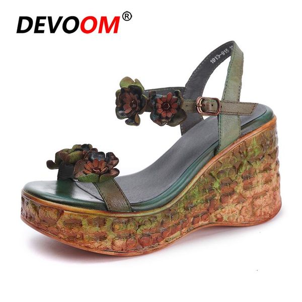 fashion comfort sandals genuine leather platform wedges sandales femmes flower women handmade wedge shoes, Black
fashion comfort sandals genuine leather platform wedges sandales femmes flower women handmade wedge shoes, Black