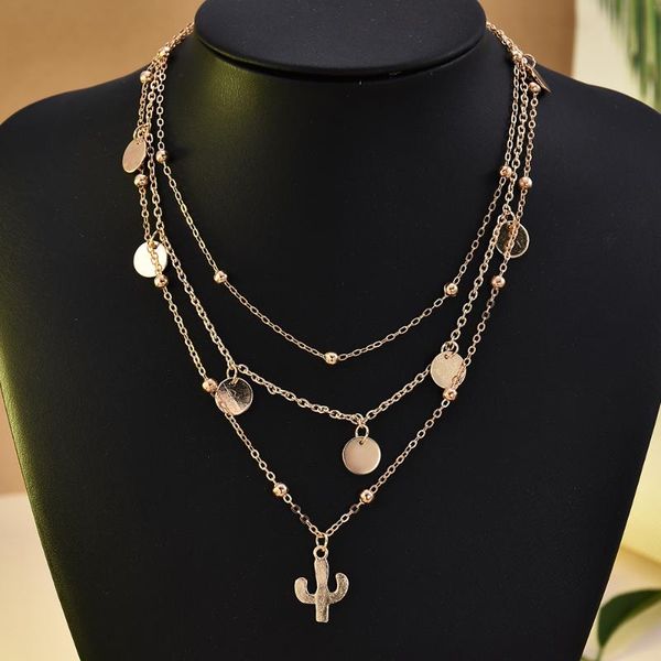 pendant necklaces trendy gold multilayer cactus spirit for women 2021 choker jewelry multi strand necklace, Silver
pendant necklaces trendy gold multilayer cactus spirit for women 2021 choker jewelry multi strand necklace, Silver