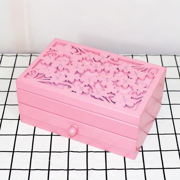 storage drawers high-end european-style pink jewelry box, solid wood watch large capacity home bedroom
storage drawers high-end european-style pink jewelry box, solid wood watch large capacity home bedroom