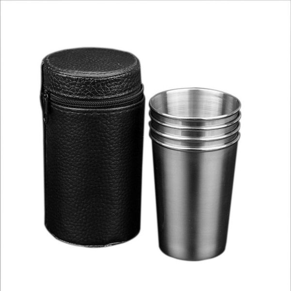 mugs 4 pcs 180ml stainless steel camping mug outdoor hiking folding portable tea coffee beer with black bag veo76 p40
mugs 4 pcs 180ml stainless steel camping mug outdoor hiking folding portable tea coffee beer with black bag veo76 p40