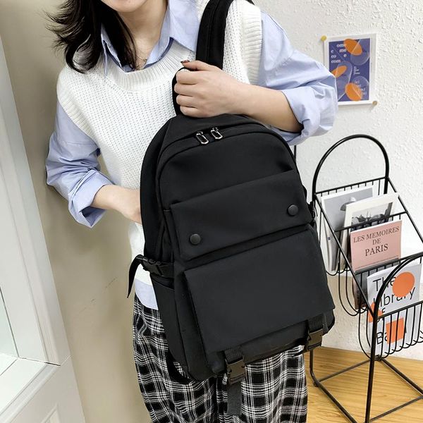 female casual backpack solid color women quality shoulder school bag for multi-pocket travel unisex
female casual backpack solid color women quality shoulder school bag for multi-pocket travel unisex