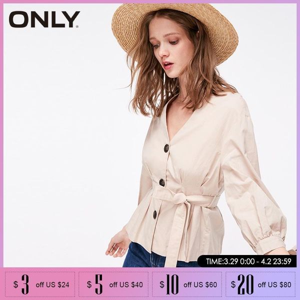 women's spring v-neckline cinched waist long-sleeved shirt |119105508 blouses & shirts, White
women's spring v-neckline cinched waist long-sleeved shirt |119105508 blouses & shirts, White