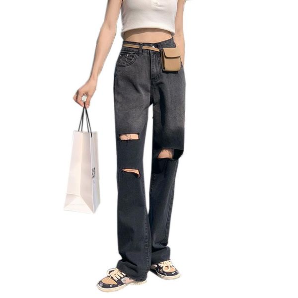 women's jeans high waisted women torn gradient color baggy streetwear vintage wide leg pants casual 2021 summer straight denim, Blue
women's jeans high waisted women torn gradient color baggy streetwear vintage wide leg pants casual 2021 summer straight denim, Blue