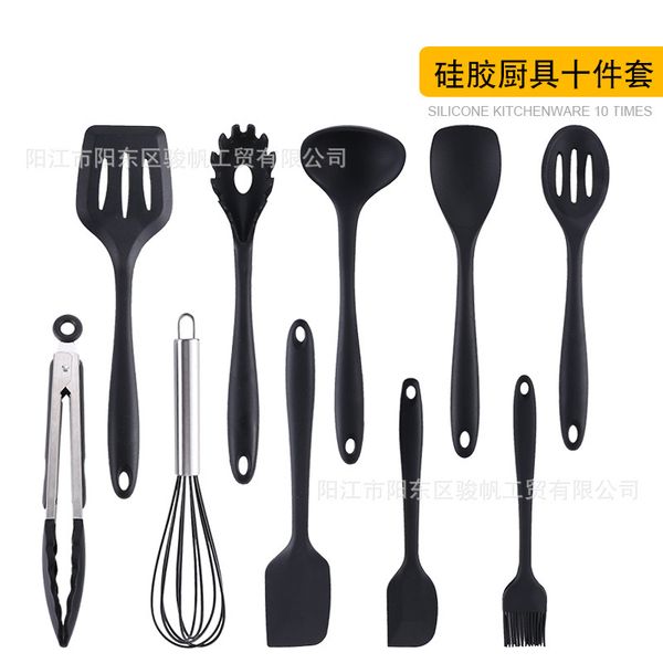 black silicone non sets, red and stick pot set, kitchenware 10 sets 
black silicone non sets, red and stick pot set, kitchenware 10 sets