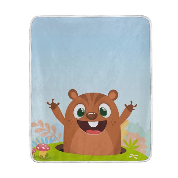 Cartoon Cute Brown Groundhog Throw Blanket Flannel Lightweight Cozy Bed Blanket Soft Throw Blankets Travelling Camping 60 x 50
Cartoon Cute Brown Groundhog Throw Blanket Flannel Lightweight Cozy Bed Blanket Soft Throw Blankets Travelling Camping 60 x 50