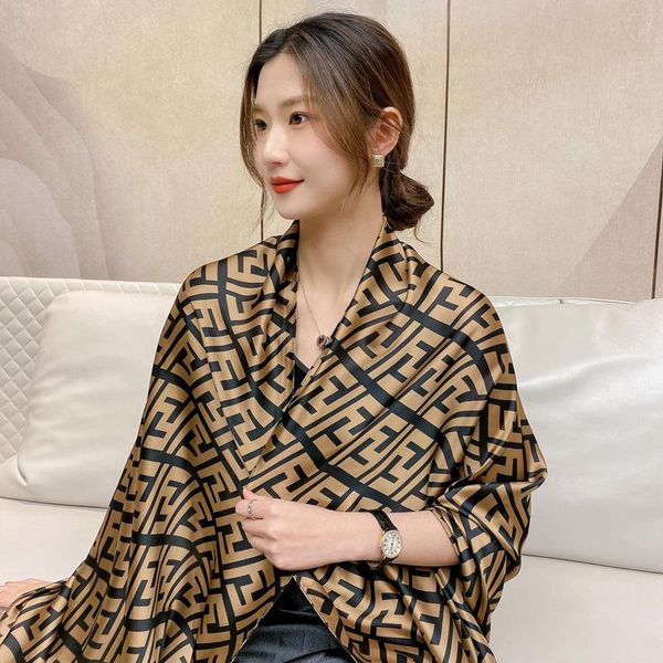 scarves 2021 korea beach silk scarfs spring fashion 180x90cm long stole female stripe print sunscreen shawls and wraps, Blue;gray
scarves 2021 korea beach silk scarfs spring fashion 180x90cm long stole female stripe print sunscreen shawls and wraps, Blue;gray