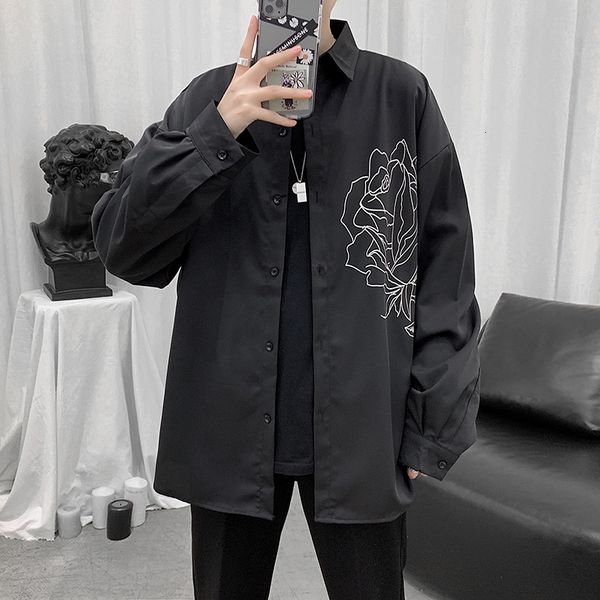 men's casual shirts tide brand dark long-sleeved spring retro loose couple bottoming tg29 mmm9, White;black
men's casual shirts tide brand dark long-sleeved spring retro loose couple bottoming tg29 mmm9, White;black