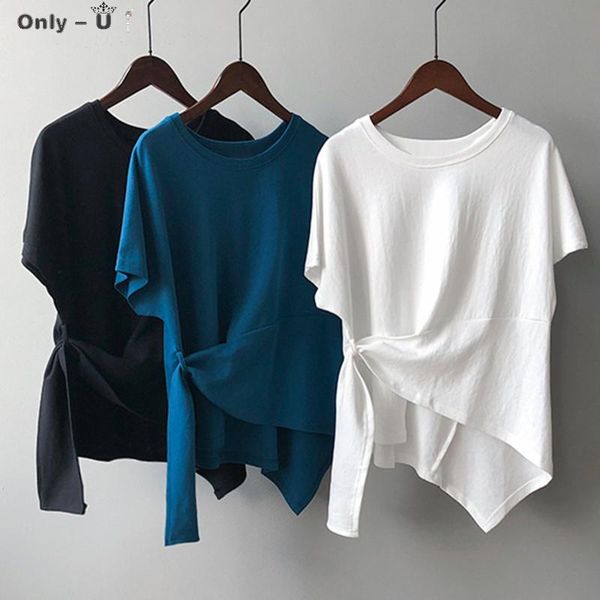 women's t-shirt girls fashionable t-shirts women summer o-neck short sleeve tees irregular white blue streetwear tshirt
women's t-shirt girls fashionable t-shirts women summer o-neck short sleeve tees irregular white blue streetwear tshirt