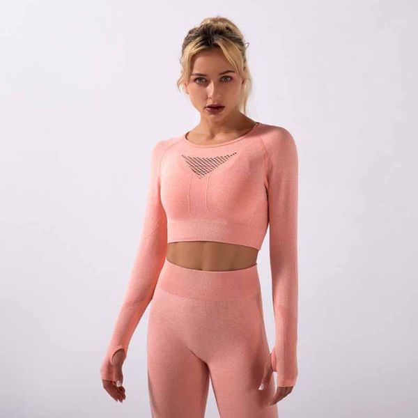 seamless fitness exercise long sleeve yoga suit breathable soft running sports set high waist push up leggings outfit
seamless fitness exercise long sleeve yoga suit breathable soft running sports set high waist push up leggings outfit