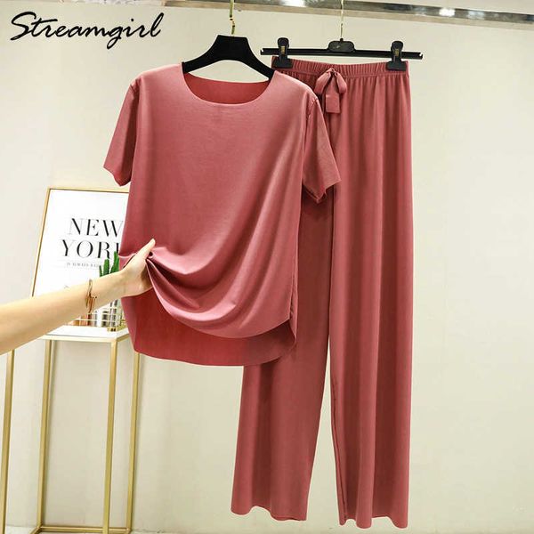 summer ice silk pants sets women loose t shirt 2 piece wide leg pants woman soft ice silk pant suits summer sets womens 210925, White
summer ice silk pants sets women loose t shirt 2 piece wide leg pants woman soft ice silk pant suits summer sets womens 210925, White