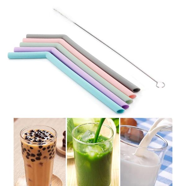drinking straws 5pcs silicone straw portable straight pipe folded environmental protection recycling drink cocktail barware multicolor
drinking straws 5pcs silicone straw portable straight pipe folded environmental protection recycling drink cocktail barware multicolor