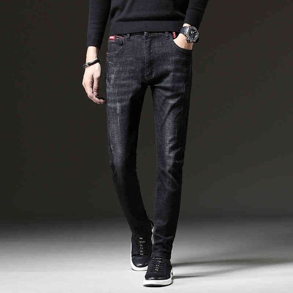 2021 new spring black jeans personality trend elastic small foot young men's trousers, Blue
2021 new spring black jeans personality trend elastic small foot young men's trousers, Blue