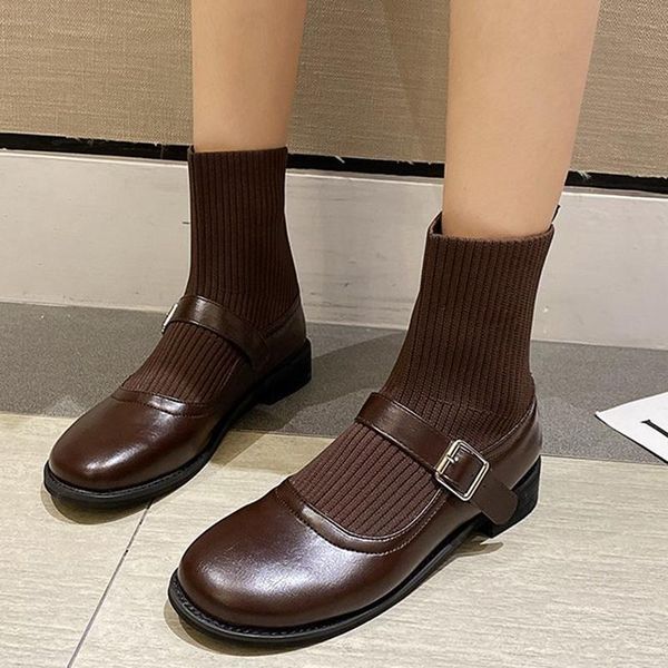 boots rimocy fashion buckle knitted socks women autumn 2021 solid pu leather ankle woman slip on low heels botas female, Black
boots rimocy fashion buckle knitted socks women autumn 2021 solid pu leather ankle woman slip on low heels botas female, Black