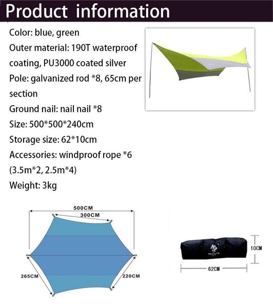 naturehiking tent roof outdoor supplies canopy awning sunscreen silver anti-uv beach pergola party tents and shelters
naturehiking tent roof outdoor supplies canopy awning sunscreen silver anti-uv beach pergola party tents and shelters