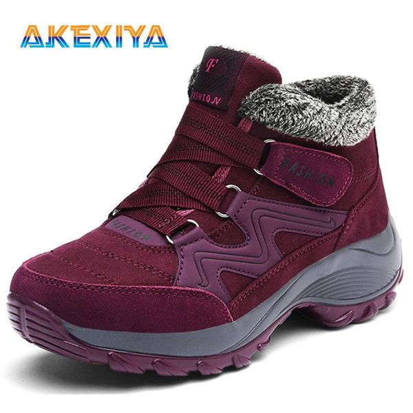 boots brand winter women warm plush snow waterproof suede ankle female wedge shoes zapatos de mujer, Black
boots brand winter women warm plush snow waterproof suede ankle female wedge shoes zapatos de mujer, Black