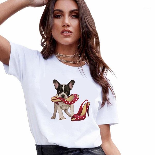 women's t-shirt summer for girls short-sleeved o- neck printed shirt bottoming animal print, White
women's t-shirt summer for girls short-sleeved o- neck printed shirt bottoming animal print, White
