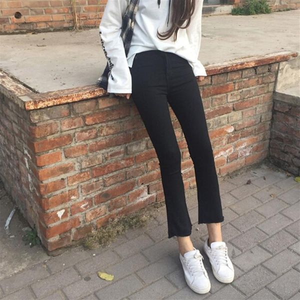 women's jeans korean fashion high waist flare women denim trousers cotton vintage slim spring skinny, Blue
women's jeans korean fashion high waist flare women denim trousers cotton vintage slim spring skinny, Blue