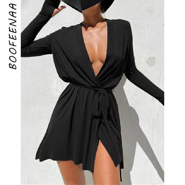 casual dresses boofeenaa deep v neck long sleeve for women 2021 autumn ladies clothes elegant black mini dress c66-ch33, Black;gray
casual dresses boofeenaa deep v neck long sleeve for women 2021 autumn ladies clothes elegant black mini dress c66-ch33, Black;gray