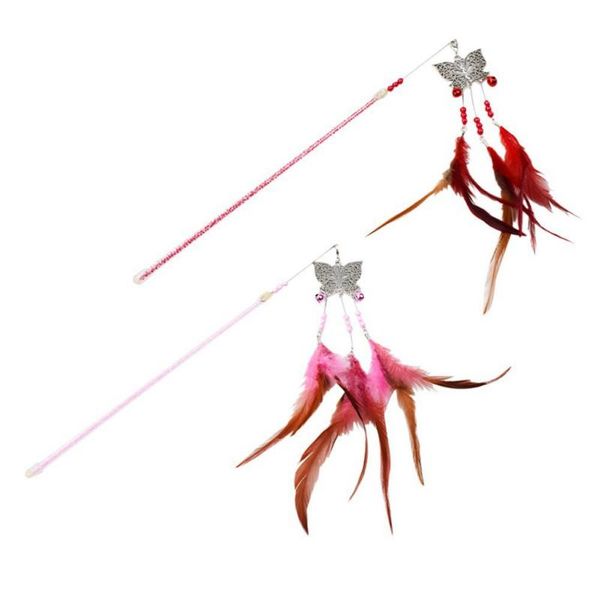 cat teaser wand toy with zinc alloy feather butterfly attachment (replaceable) toys make sticker
cat teaser wand toy with zinc alloy feather butterfly attachment (replaceable) toys make sticker