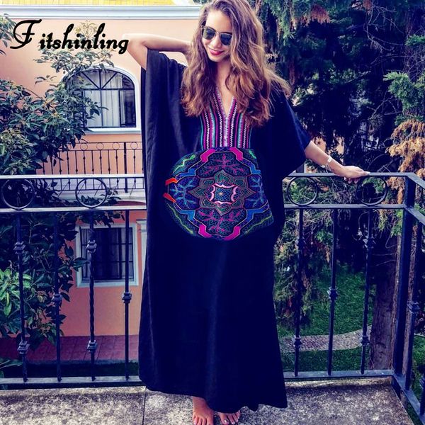 fitshinling embroidery beach long dress summer tunic 2021 bohemian vintage batwing sleeve big size maxi dresses women holiday
fitshinling embroidery beach long dress summer tunic 2021 bohemian vintage batwing sleeve big size maxi dresses women holiday
