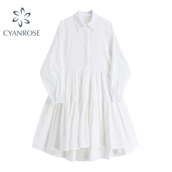 white&black solid shirt dress women cardigan office ladies long sleeve spring frocks female ol elegant casual loose streetwear 210515, Black;gray
white&black solid shirt dress women cardigan office ladies long sleeve spring frocks female ol elegant casual loose streetwear 210515, Black;gray