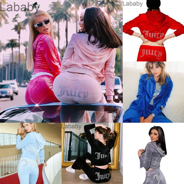 women's two piece pants velvet juicy tracksuit designer clothing autumn winter women hoodie jacket set velour sweatsuits, White
women's two piece pants velvet juicy tracksuit designer clothing autumn winter women hoodie jacket set velour sweatsuits, White
