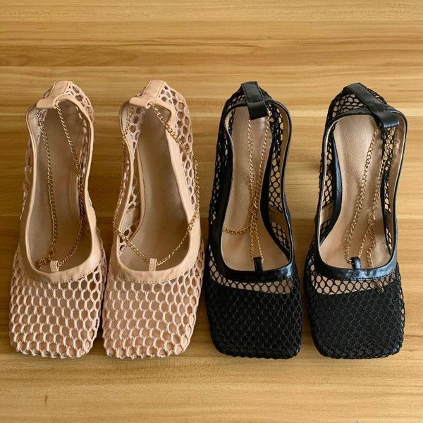 spring summer square toe shallow mesh hollow out chains thin high heels sandals women fashion tide, Black
spring summer square toe shallow mesh hollow out chains thin high heels sandals women fashion tide, Black