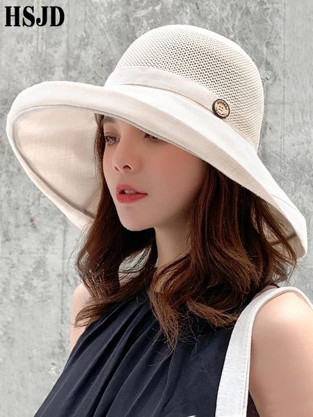 wide brim hats women summer foldable anti-uv beach hat solid color net mesh large sun lady's cloth sunscreen cap 2021 female, Blue;gray
wide brim hats women summer foldable anti-uv beach hat solid color net mesh large sun lady's cloth sunscreen cap 2021 female, Blue;gray