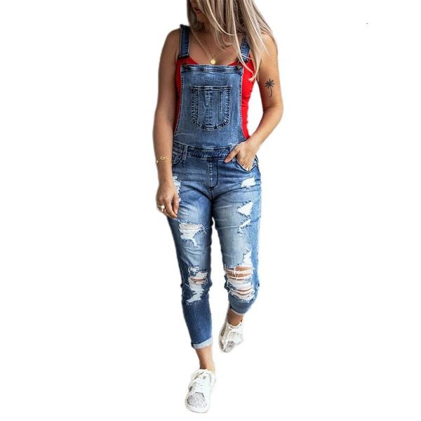 women's jeans denim overalls, casual slim fit ankle length skinny leg ripped bib overalls long jumpsuit 89qk, Blue
women's jeans denim overalls, casual slim fit ankle length skinny leg ripped bib overalls long jumpsuit 89qk, Blue