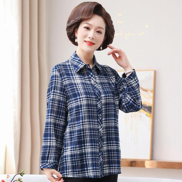 women's blouses & shirts summer women turn-down collar plaid casual long sleeve loose ladies shirt, White
women's blouses & shirts summer women turn-down collar plaid casual long sleeve loose ladies shirt, White