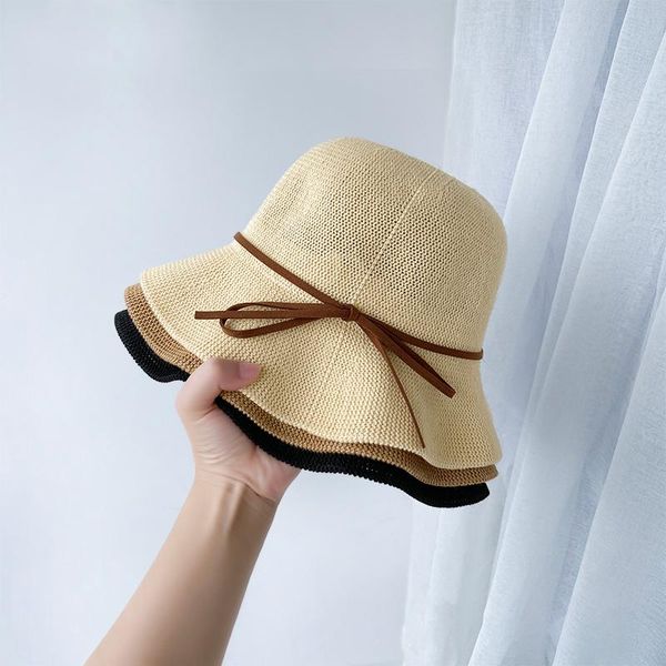 wide brim hats 2021 spring summer bucket hat beige khaki black sun protectors caps bow sweet fisherman all match foldable 56-58cm, Blue;gray
wide brim hats 2021 spring summer bucket hat beige khaki black sun protectors caps bow sweet fisherman all match foldable 56-58cm, Blue;gray