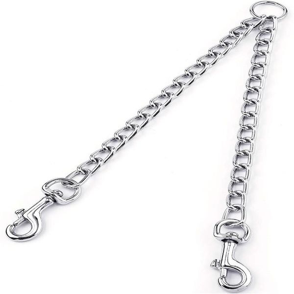 heavy duty double dogs lead 2 way iron chain leash coupler twin pet trainer safety rope splitter for walking training dog collars & leashes
heavy duty double dogs lead 2 way iron chain leash coupler twin pet trainer safety rope splitter for walking training dog collars & leashes