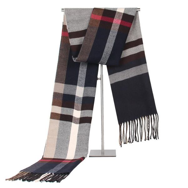 autumn and winter plaid color block warm men's scarf middle-aged cashmere tassel cycling caps & masks, Black
autumn and winter plaid color block warm men's scarf middle-aged cashmere tassel cycling caps & masks, Black