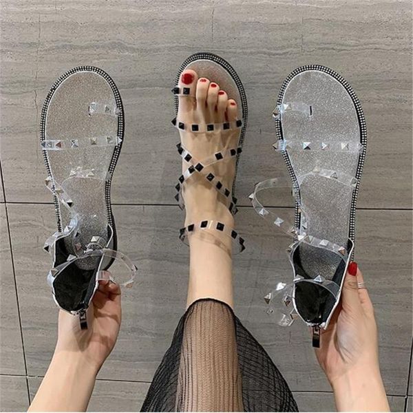 sandals female 2021 summer wild \ transparent rivet toe flat super fire fairy roman shoes, Black
sandals female 2021 summer wild \ transparent rivet toe flat super fire fairy roman shoes, Black