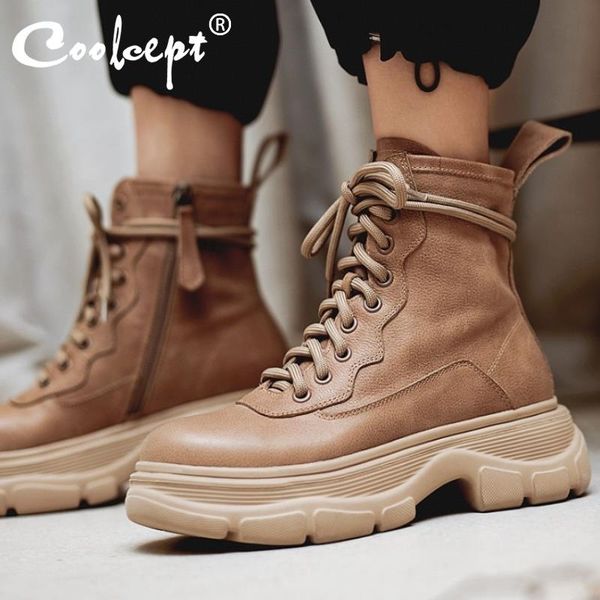 boots coolcept 2021 women real leather winter ankle fashion zipper shoes casual flat heel footwear size 34-42, Black
boots coolcept 2021 women real leather winter ankle fashion zipper shoes casual flat heel footwear size 34-42, Black