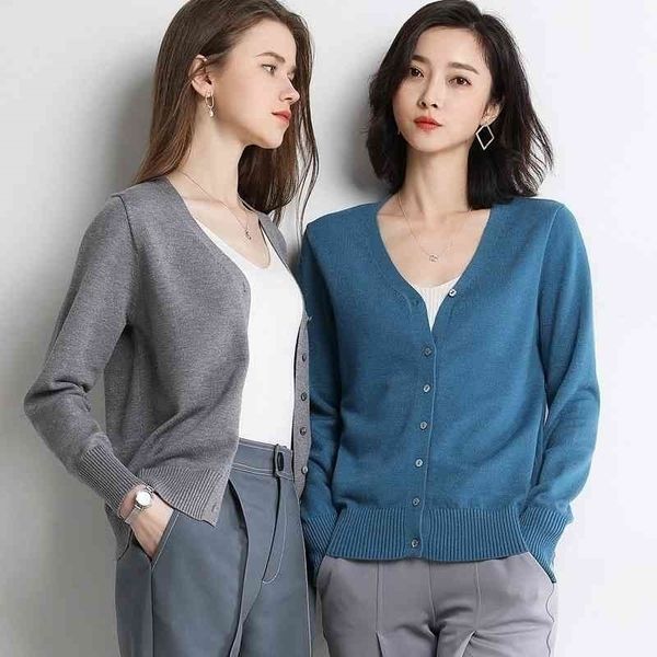 spring and autumn new v-neck cardigan women's cashmere loose coat thin short style with sweater, Black
spring and autumn new v-neck cardigan women's cashmere loose coat thin short style with sweater, Black